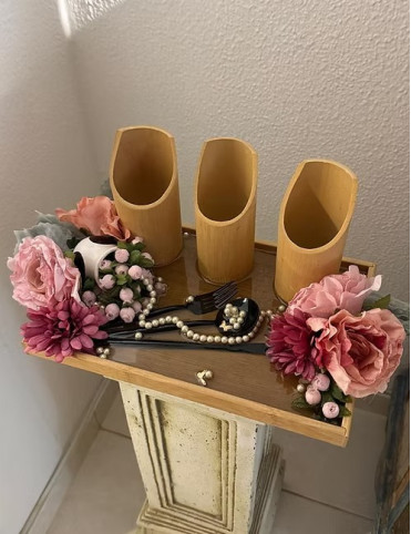 Bamboo Cutlery Holder