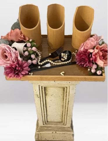 Bamboo Cutlery Holder