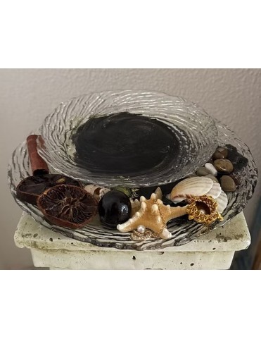 Coastal Resin Glass Date Bowl