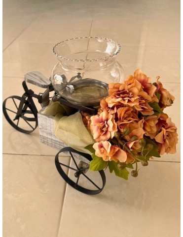 Enchanting Wrought Iron & Wooden Cycle Décor
