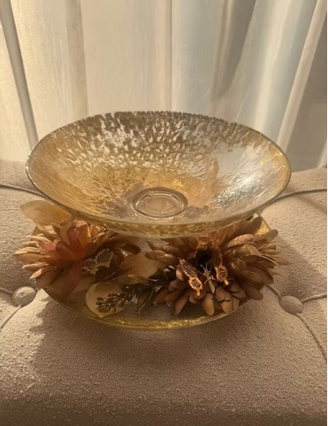 Floral Glass Bowl