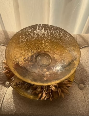 Floral Glass Bowl