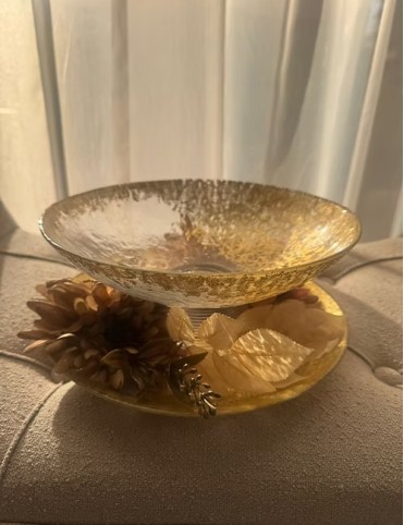 Floral Glass Bowl