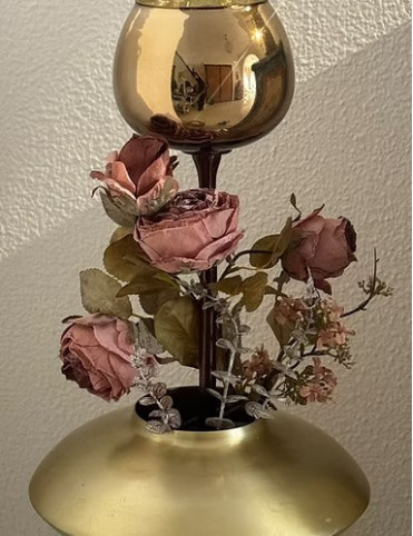 Frosted Glass Bloom Candle Sculpture