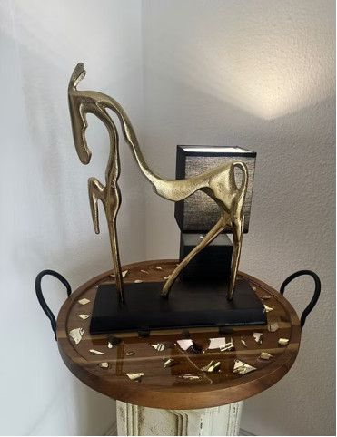 Gilded Gallop Lamp