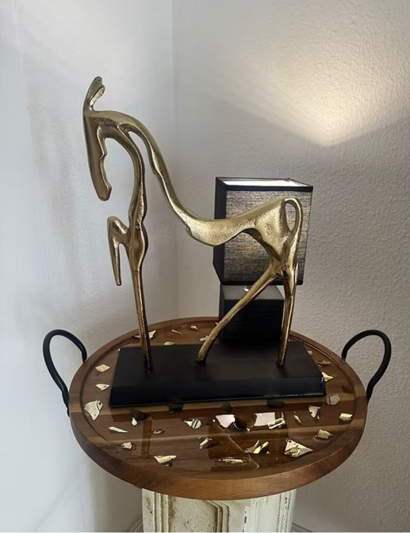 Gilded Gallop Lamp