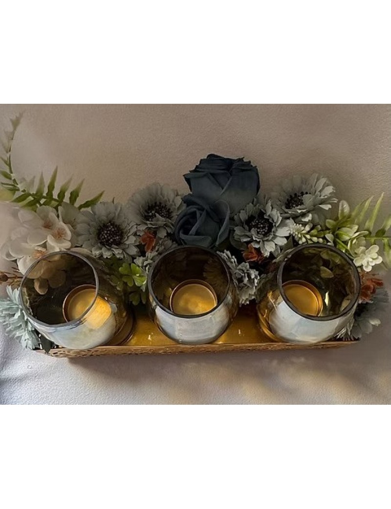 Golden Glow Candle Centerpiece