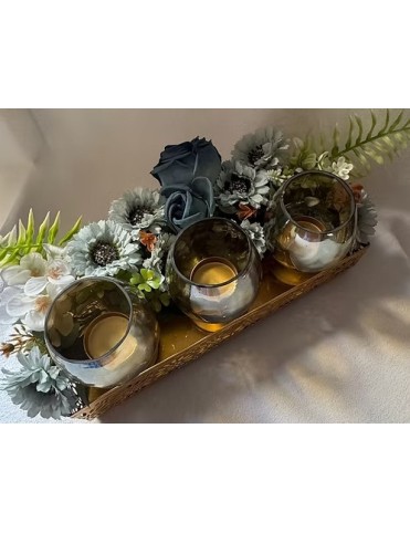 Golden Glow Candle Centerpiece