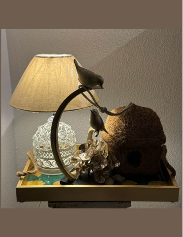 Golden Perch Lamp Set