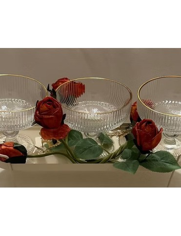 Golden Rose Serveware trio