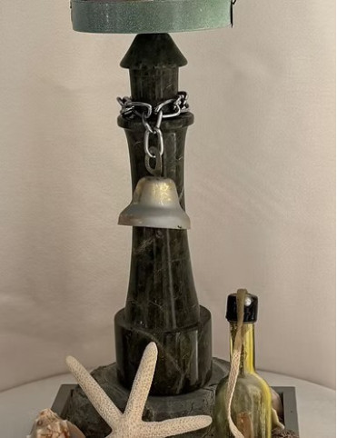 Granite Lighthouse Candle Holder