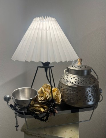 Hand Designed Oudh Burner and Lamp Ritual Set