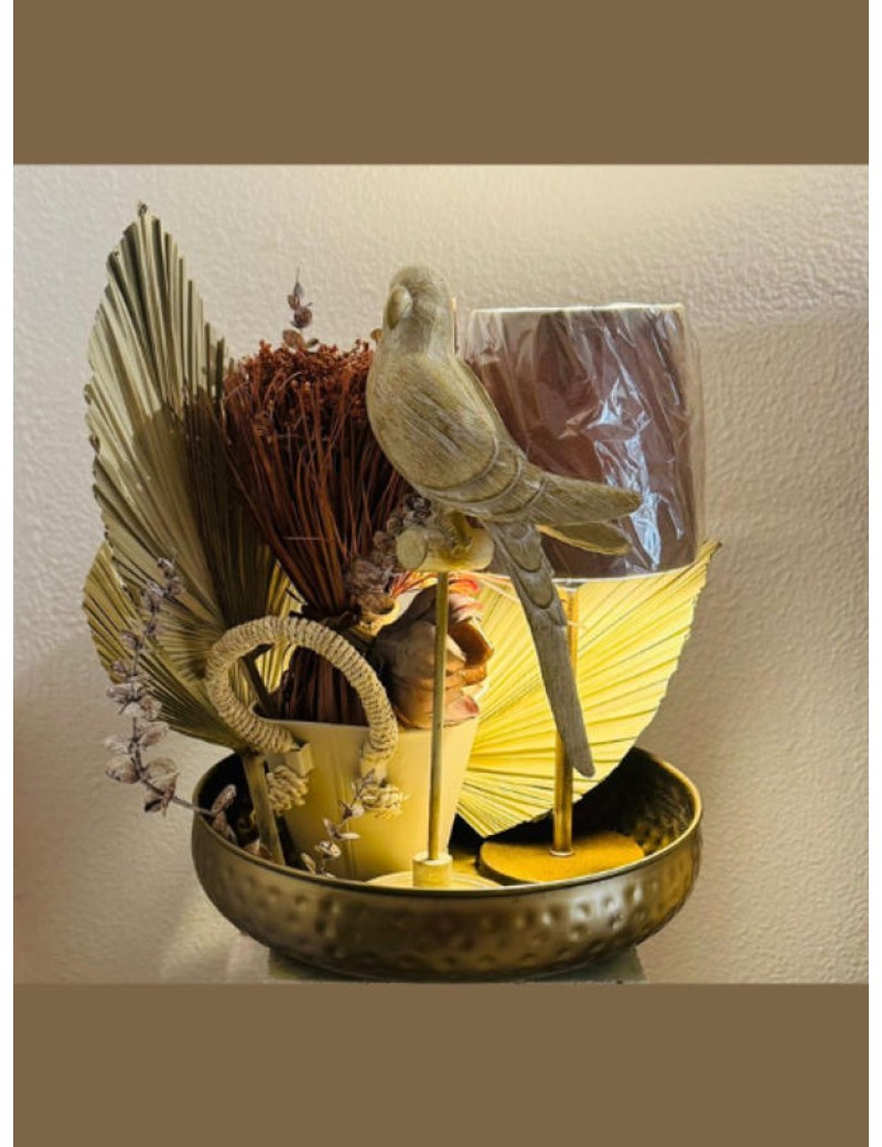 Rustic Aviary Glow Lamp