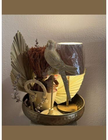 Rustic Aviary Glow Lamp