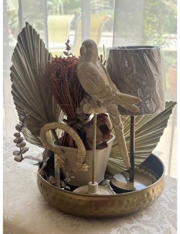 Rustic Aviary Glow Lamp
