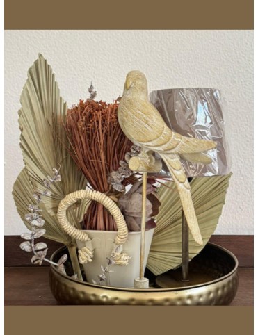 Rustic Aviary Glow Lamp