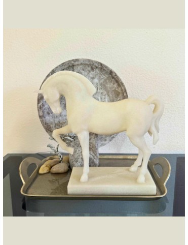 Silver Moon Stallion Lamp