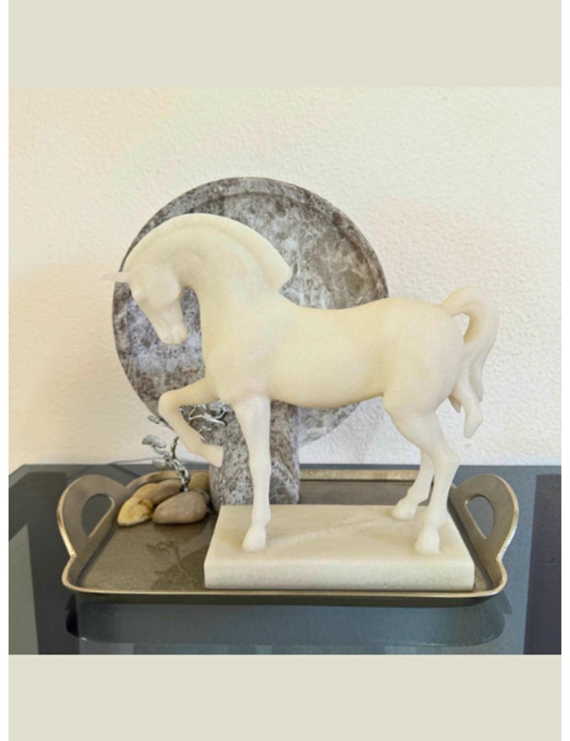 Silver Moon Stallion Lamp