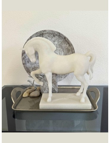 Silver Moon Stallion Lamp