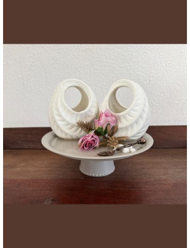 Soft Roses Dual Cutlery Holder