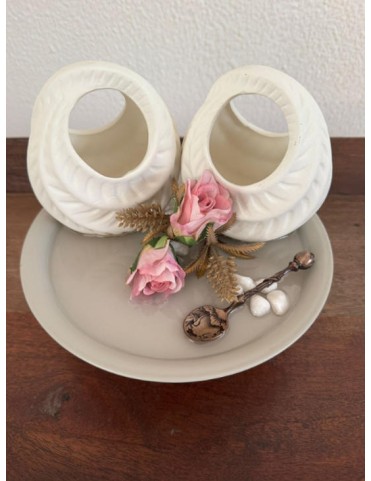 Soft Roses Dual Cutlery Holder