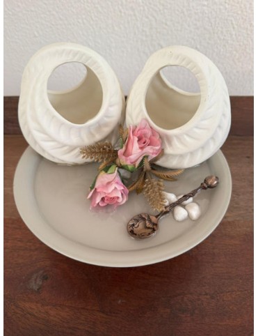 Soft Roses Dual Cutlery Holder