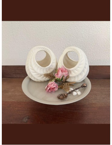 Soft Roses Dual Cutlery Holder