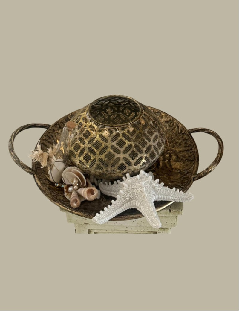 The Golden Beach Candle Holder