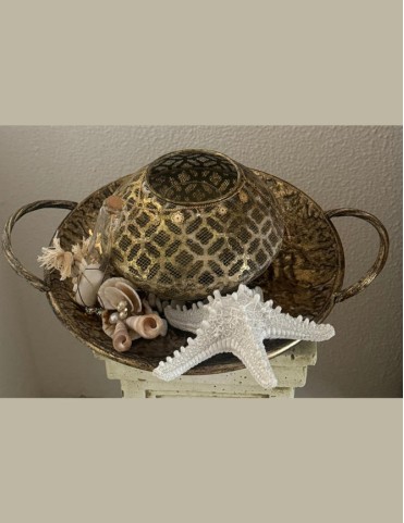 The Golden Beach Candle Holder
