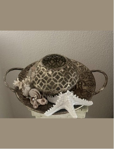 The Golden Beach Candle Holder