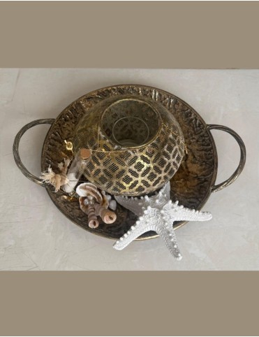The Golden Beach Candle Holder