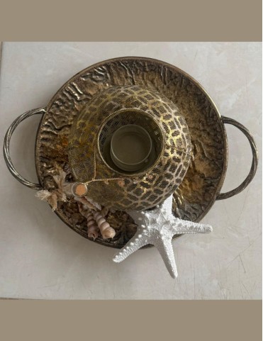 The Golden Beach Candle Holder